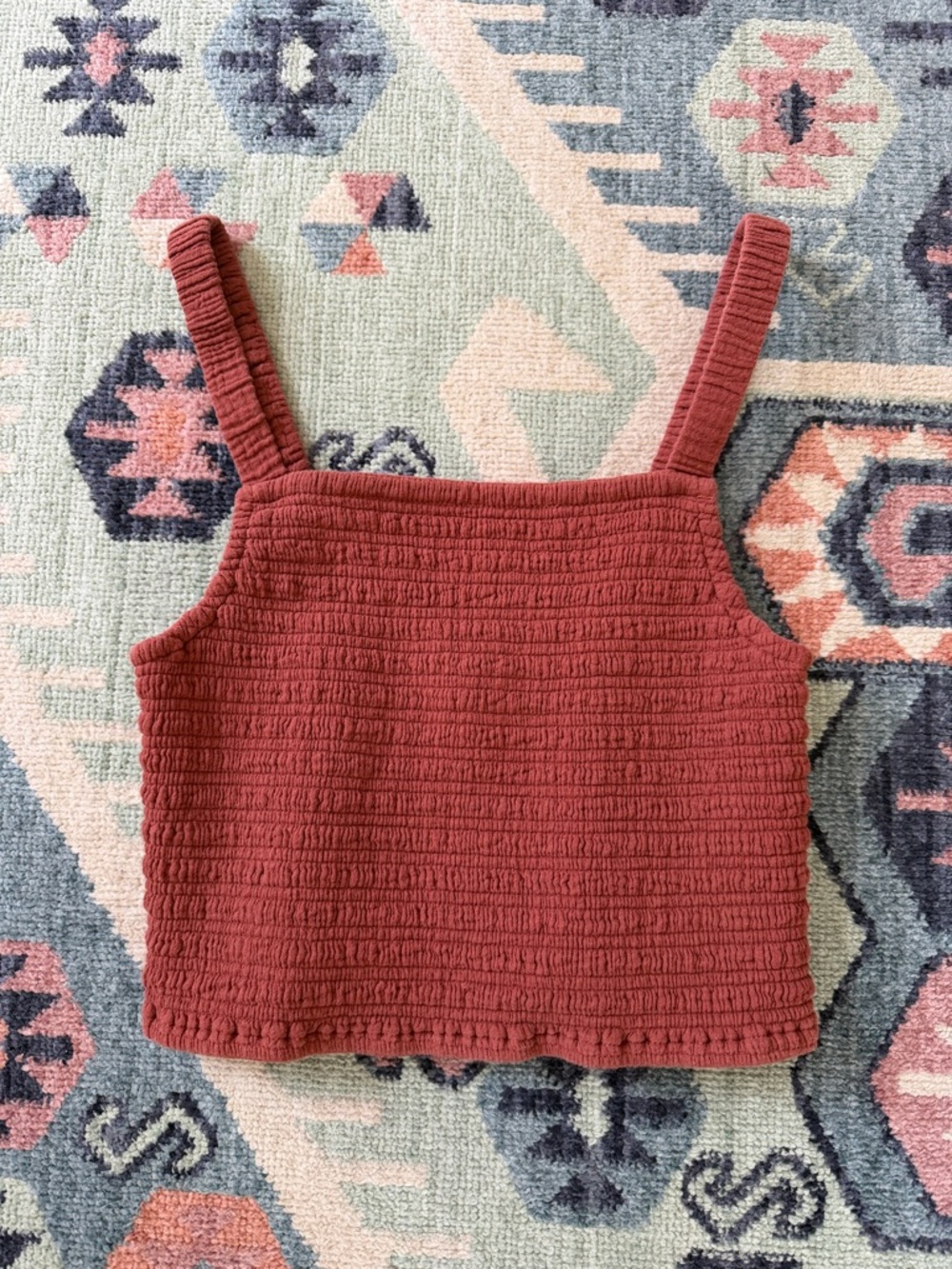 Marine Layer smocked crop top size M